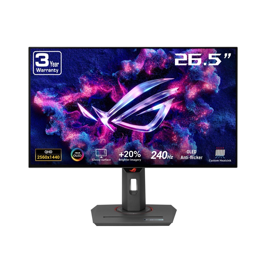 ASUS ROG Strix 27" QHD 2K 1440P 240Hz with AMD FreeSync Premium & G-Sync Compatible  0.03ms Glossy OLED Gaming Computer Monitor XG27AQDMGZ